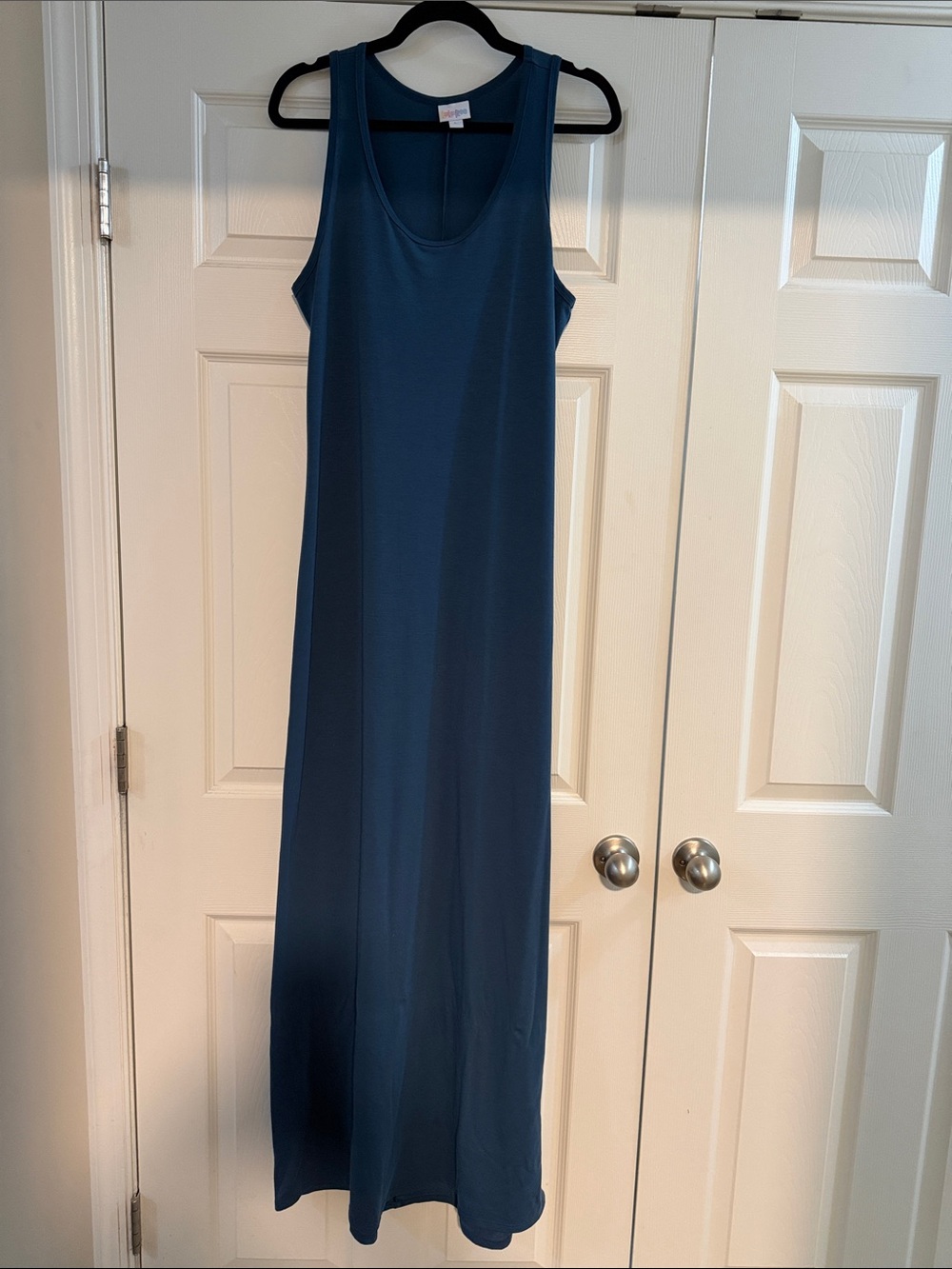 LuLaRoe Slate Blue Sleeveless Maxi Dress